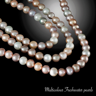 Multicolour Freshwater pearls